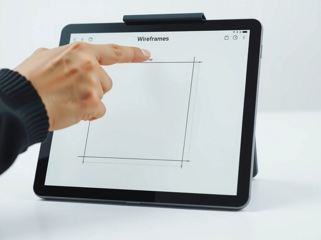 Ilustrace návrhu wireframu